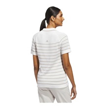 Adidas Ultimate365+ Stripe Knit Damen Poloshirt, weiss