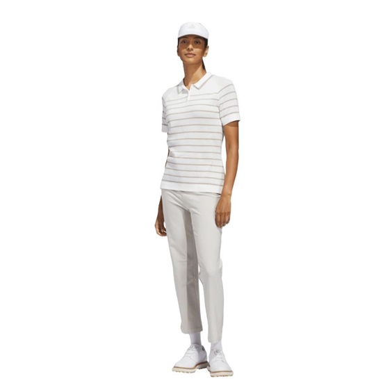 Adidas Ultimate365+ Stripe Knit Damen Poloshirt, weiss