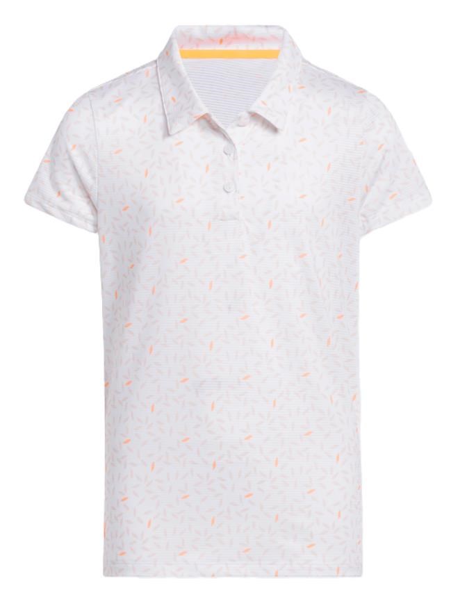 Adidas Print Junior Poloshirt, weiss
