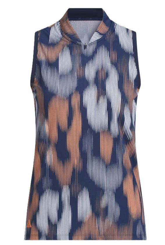 Adidas Ultimate365 Ottoman Printed Damen Poloshirt, dunkelblau