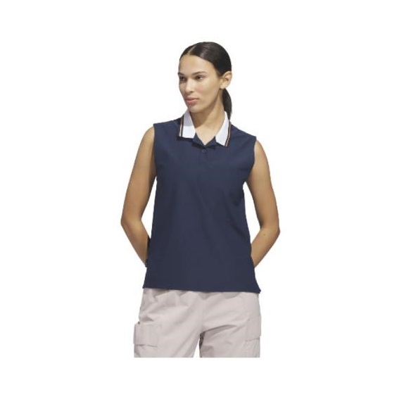 Adidas Beyond The Course Twistknit Damen Poloshirt, dunkelblau