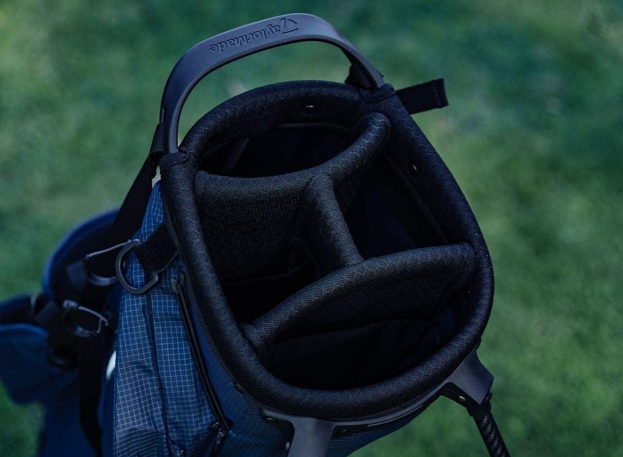 TaylorMade FlexTech Super Lite Standbag, dunkeblau/weiss/neonlimettengrün