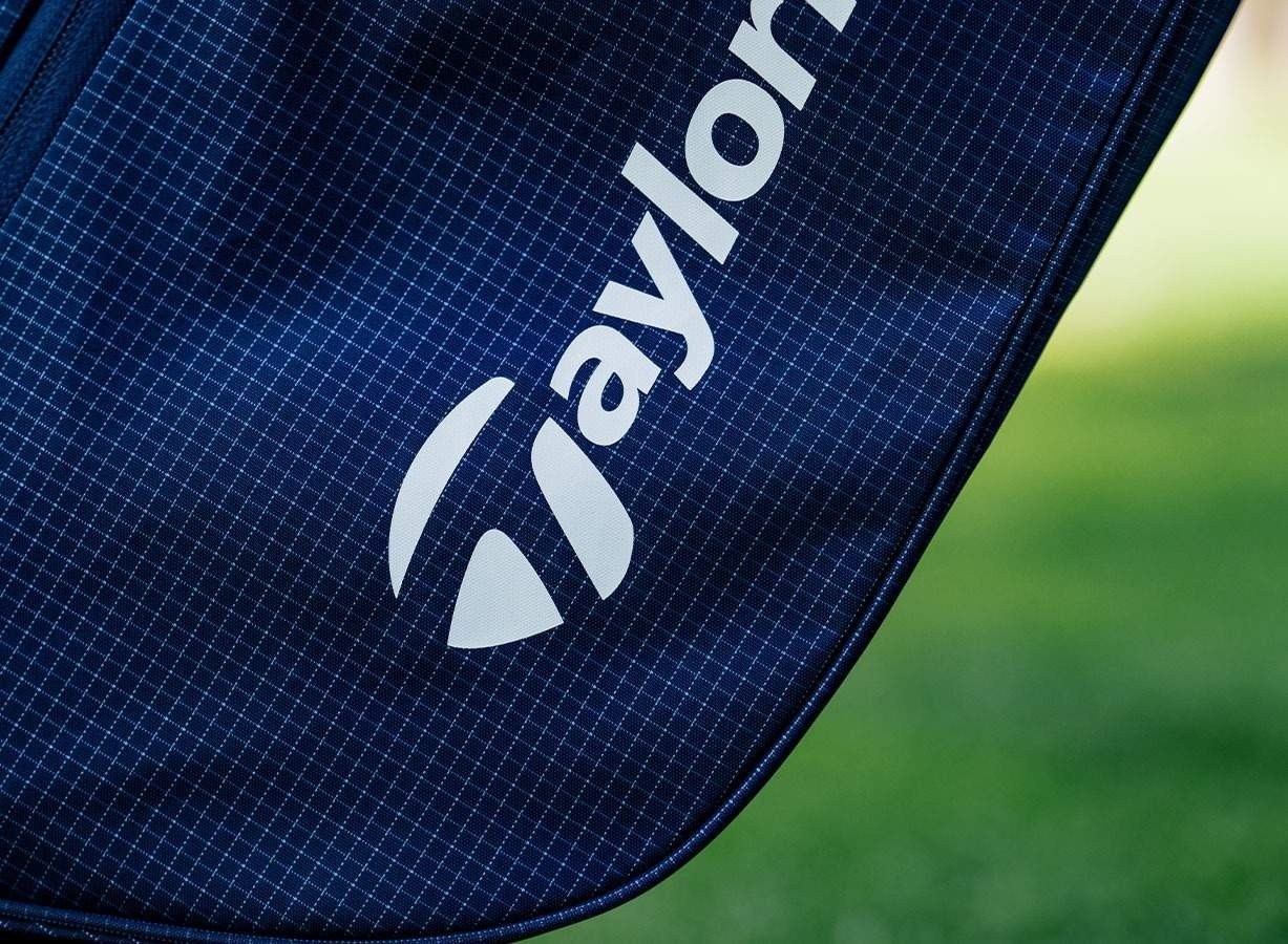 TaylorMade FlexTech Super Lite Standbag, dunkeblau/weiss/neonlimettengrün