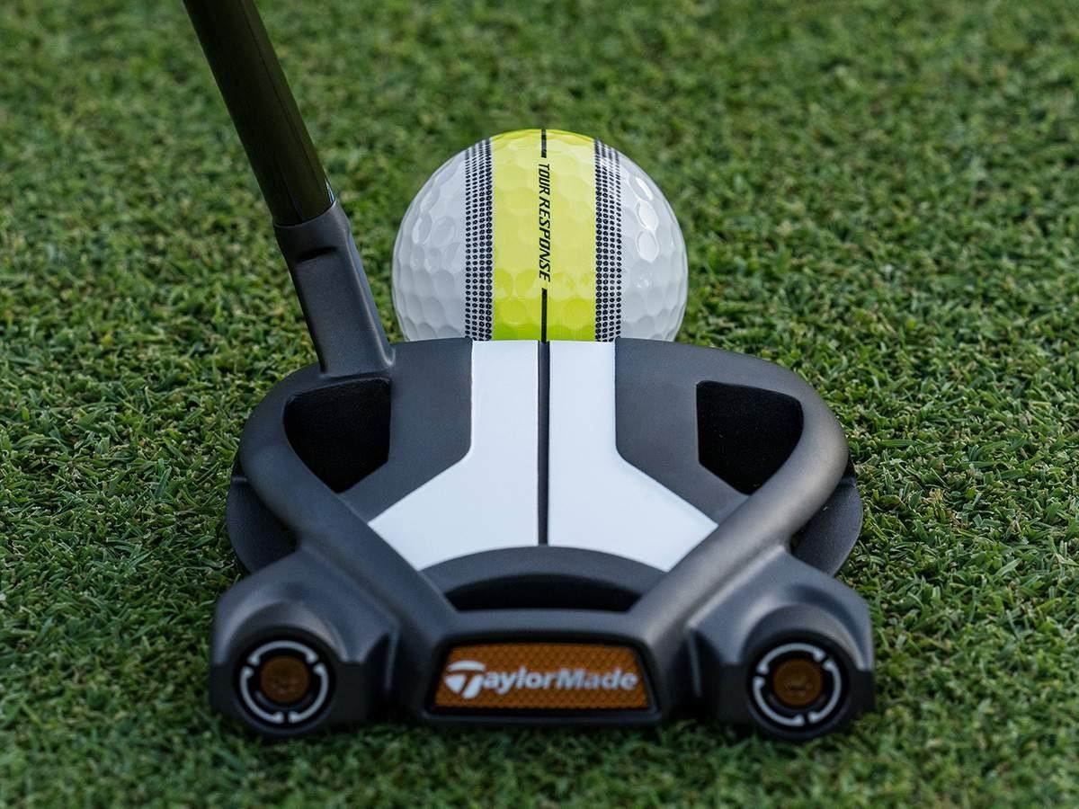JuCad TaylorMade Tour Response Stripe Golfbälle 2026 (12 Stück), Neon Gelb