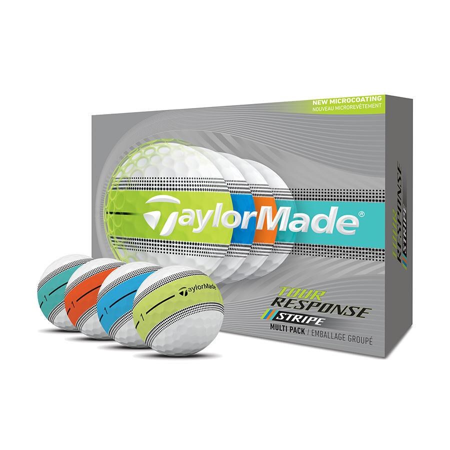 TaylorMade Tour Response Stripe Neon Multi Golfbälle