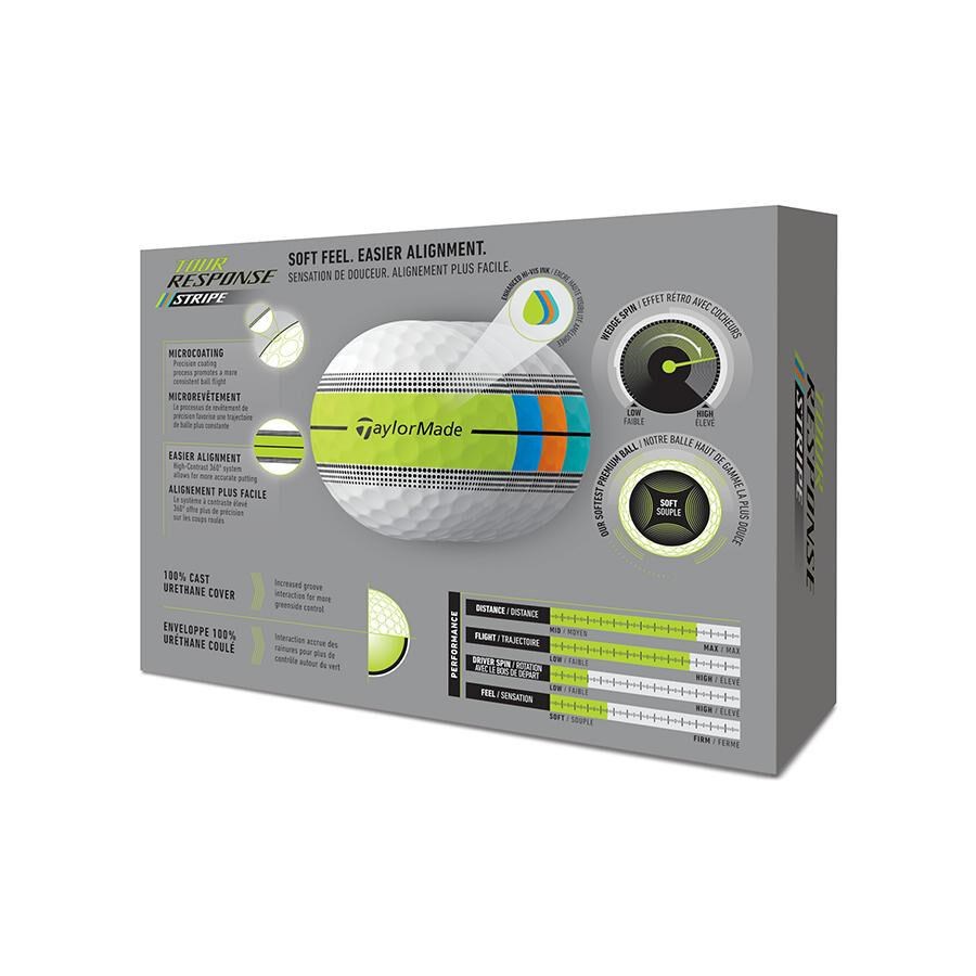 TaylorMade Tour Response Stripe Neon Multi Golfbälle