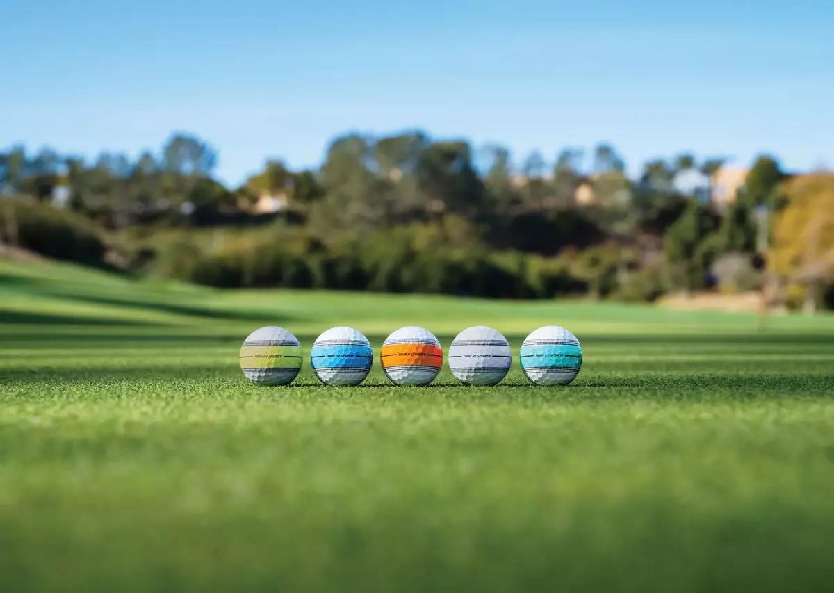 TaylorMade Tour Response Stripe Neon Multi Golfbälle
