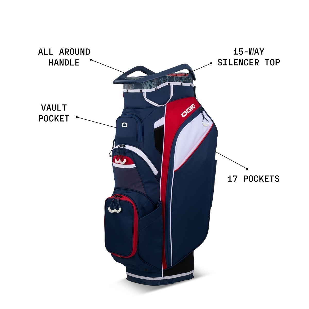 Ogio All Elements Silencer Cartbag, blue sky