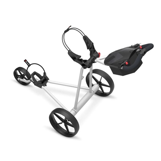 Big Max e-TI Elektrotrolley + Akku und Ladegerät, grau + Batterie, Ladegerät, 27+ Batterien