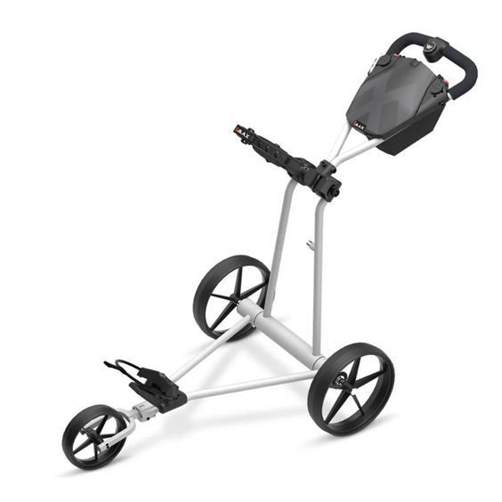 Big Max e-TI Elektrotrolley + Akku und Ladegerät, grau + Batterie, Ladegerät, 27+ Batterien