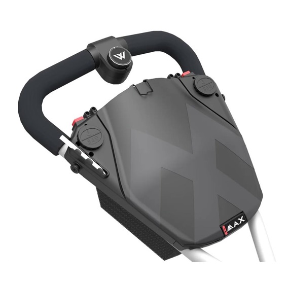 Big Max e-TI Elektrotrolley + Akku und Ladegerät, grau + Batterie, Ladegerät, 27+ Batterien
