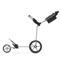 Big Max e-TI Elektrotrolley + Akku und Ladegerät, grau + Batterie, Ladegerät, 27+ Batterien