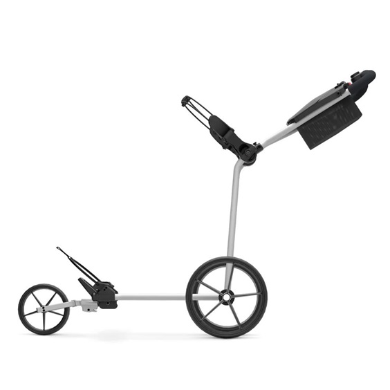 Big Max e-TI Elektrotrolley + Akku und Ladegerät, grau + Batterie, Ladegerät, 27+ Batterien
