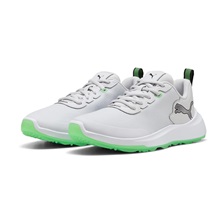 Puma Gruve Sport Junior Junior Golfschuhe, white/fluro green pes