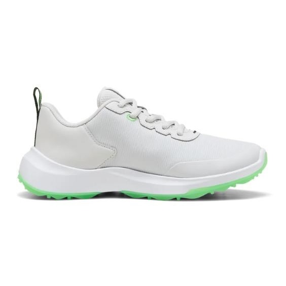 Puma Gruve Sport Junior Junior Golfschuhe, white/fluro green pes