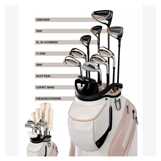 Wilson Aurora Damen Golfset + cart bag