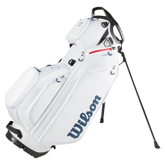 Wilson Talus 5 Stand Bag, Weiß/Rot/Blau