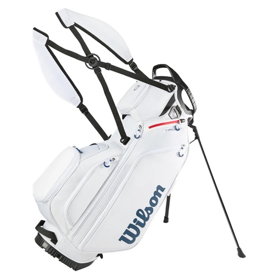 Wilson Talus 5 Stand Bag, Weiß/Rot/Blau