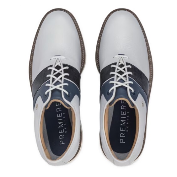 FootJoy Premiere Series Packard Herren Golfschuhe, weiss/blau