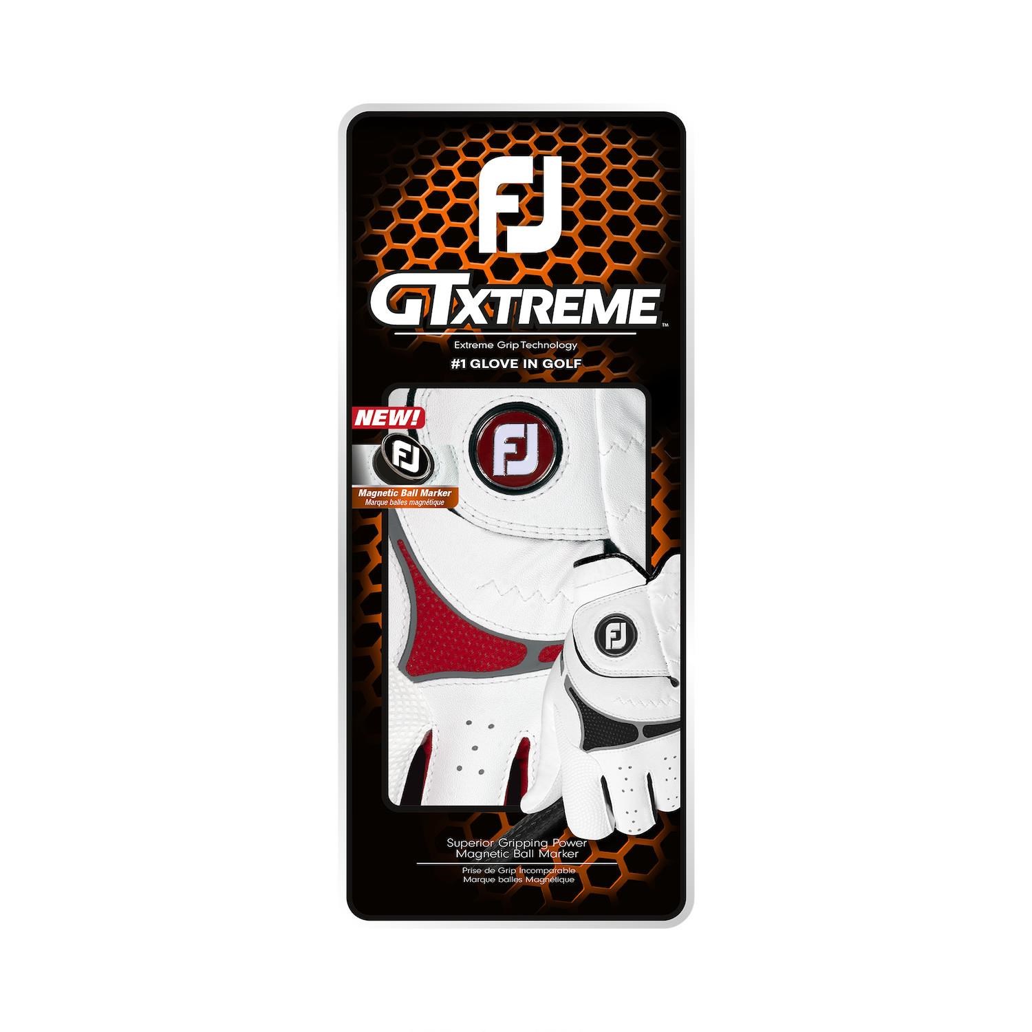 FootJoy GTxtreme Herren Golfhandschuh, weiss/rot