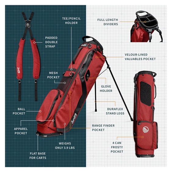 Sunday Golf El Camino Pencilbag, ron burgundy