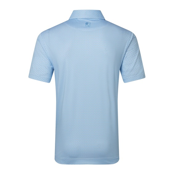 FootJoy Nautical Flag Print Lisle Herren Poloshirt, blue reef/deep reef