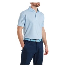 FootJoy Nautical Flag Print Lisle Herren Poloshirt, blue reef/deep reef
