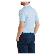 FootJoy Nautical Flag Print Lisle Herren Poloshirt, blue reef/deep reef