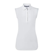 FootJoy Sleeveless Lisle Damen Poloshirt, weiss