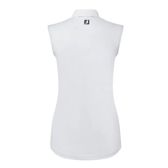 FootJoy Sleeveless Lisle Damen Poloshirt, weiss