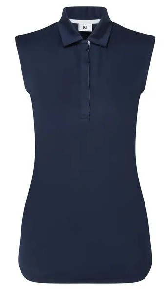 FootJoy Sleeveless Lisle Damen Poloshirt, dunkelblau