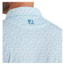 FootJoy Surfs Up Print Lisle Herren Poloshirt, deep reef/white/sea glass/blue reef