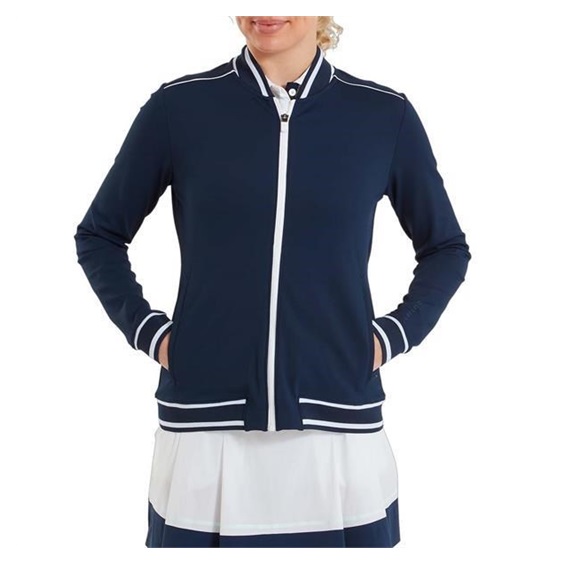 FootJoy Track Damenjacke, dunkelblau/weiss