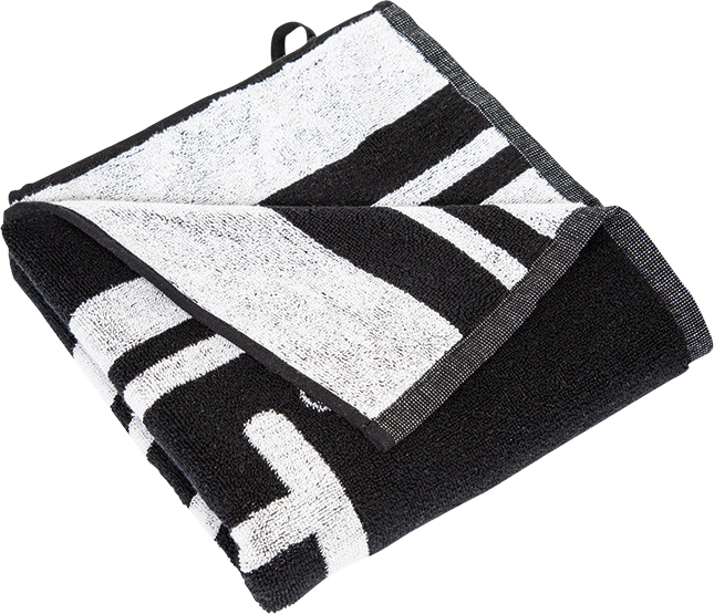 JuCad Golf Towel XXL Pro 50x100 cm Handtuch, Schwarz