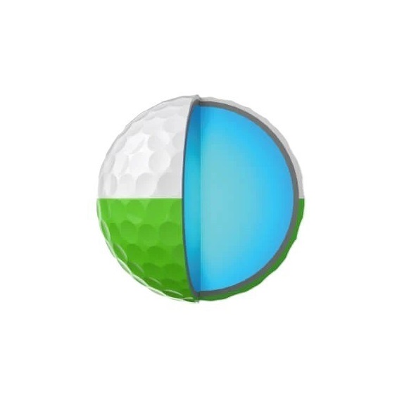 Srixon Q-Star Tour Divide Golfbälle, weiss/limettengrün