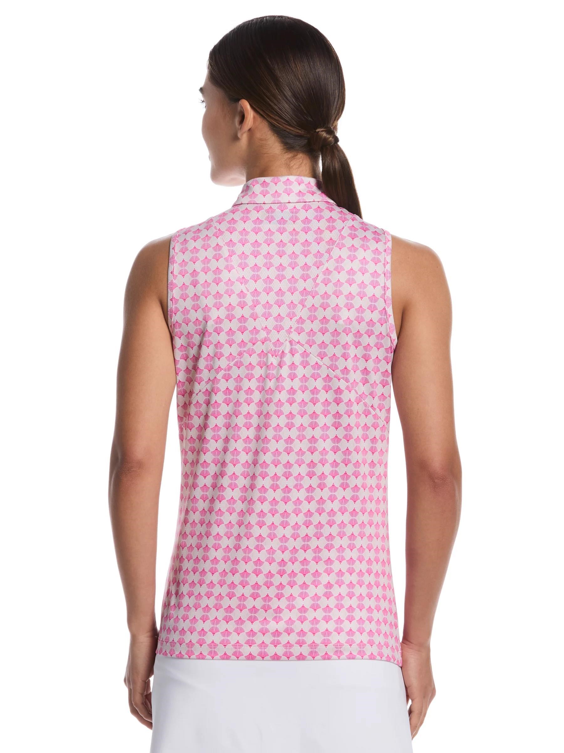 Callaway Deco Geo Print Mesh Damen Poloshirt, fuchsia purple