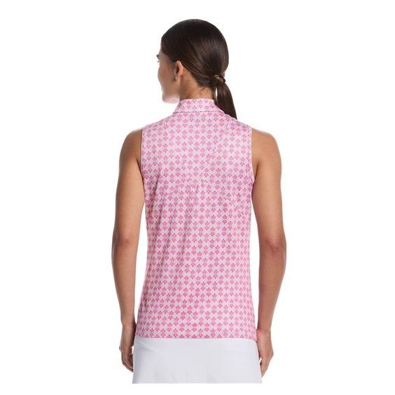 Callaway Deco Geo Print Mesh Damen Poloshirt, fuchsia purple