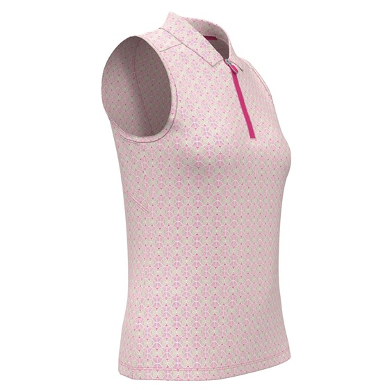 Callaway Deco Geo Print Mesh Damen Poloshirt, fuchsia purple
