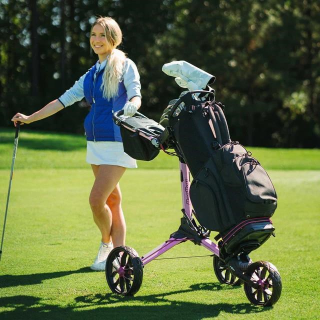 Bag Boy Nitron Auto-Open manueller Trolley, pink/wine