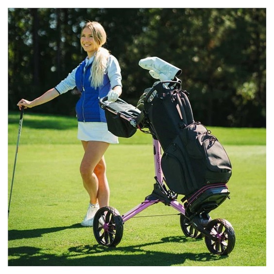 Bag Boy Nitron Auto-Open manueller Trolley, pink/wine