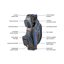 Motocaddy NEW Dry-Series Cartbag, schwarz/fuchsia