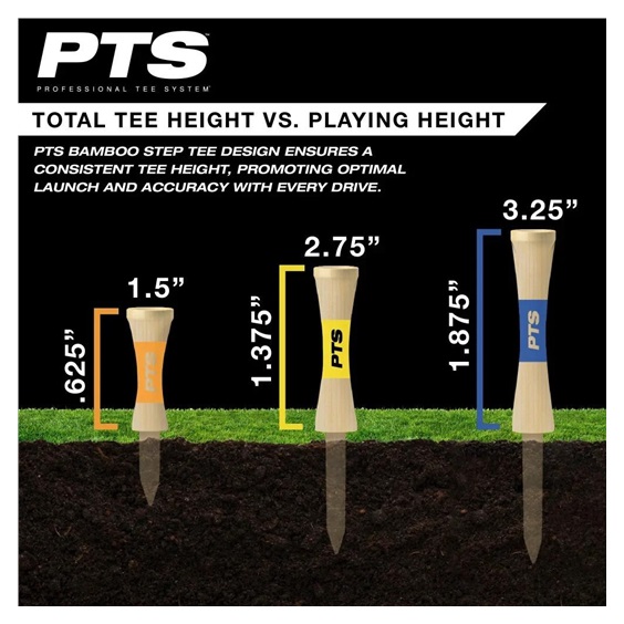 Pride Sports PTS Bamboo Step Tees 38mm (1 1/2"), 50 Stück, orange