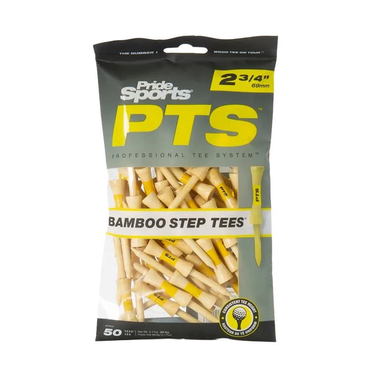 Pride Sports PTS Bamboo Step Tee 69 mm (2 3/4"), 50 Stück, gelb