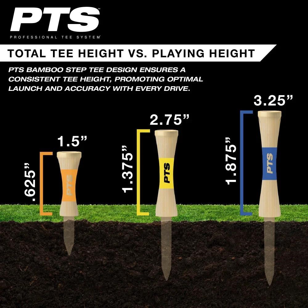Pride Sports PTS Bamboo Step Tee 69 mm (2 3/4"), 50 Stück, gelb