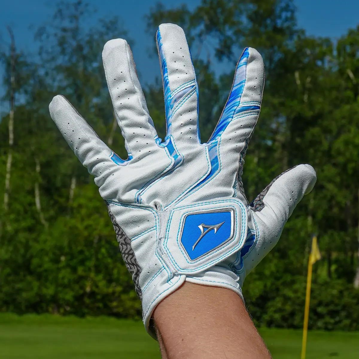 Mizuno Double Grip Herren Golfhandschuh, weiß