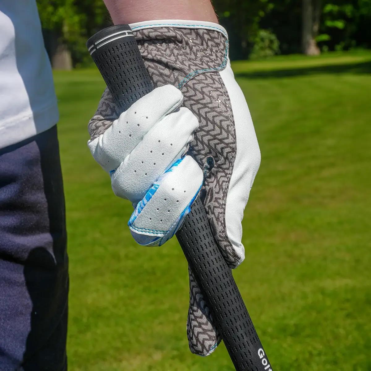 Mizuno Double Grip Herren Golfhandschuh, weiß