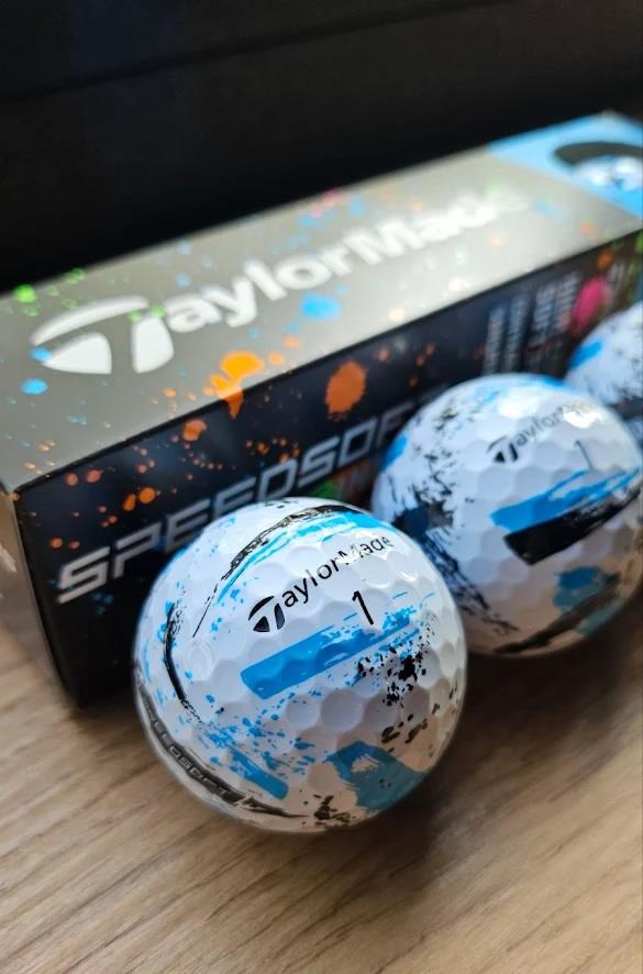 TaylorMade SpeedSoft Ink Blue Golfbälle, 4Stk.