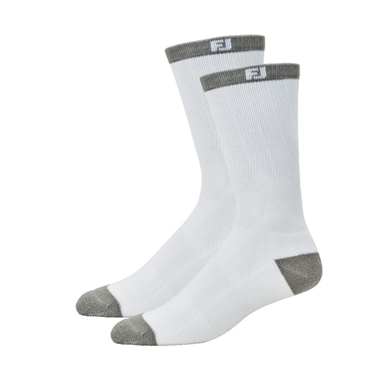 FootJoy ProDry Junior Crew Kindersocken, Paar, weiss