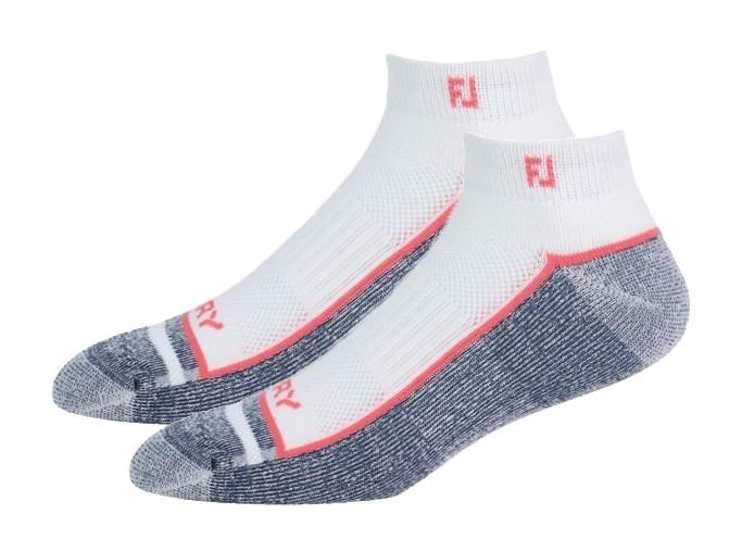 FootJoy ProDry Sport Herren Socken, 1Paar, weiss/rot