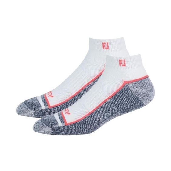 FootJoy ProDry Sport Herren Socken, 1Paar, weiss/rot